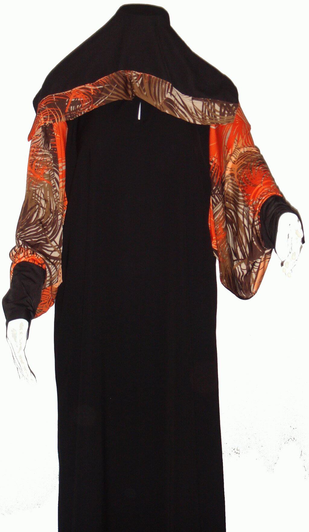 Abstract Orange Abaya Kabayare