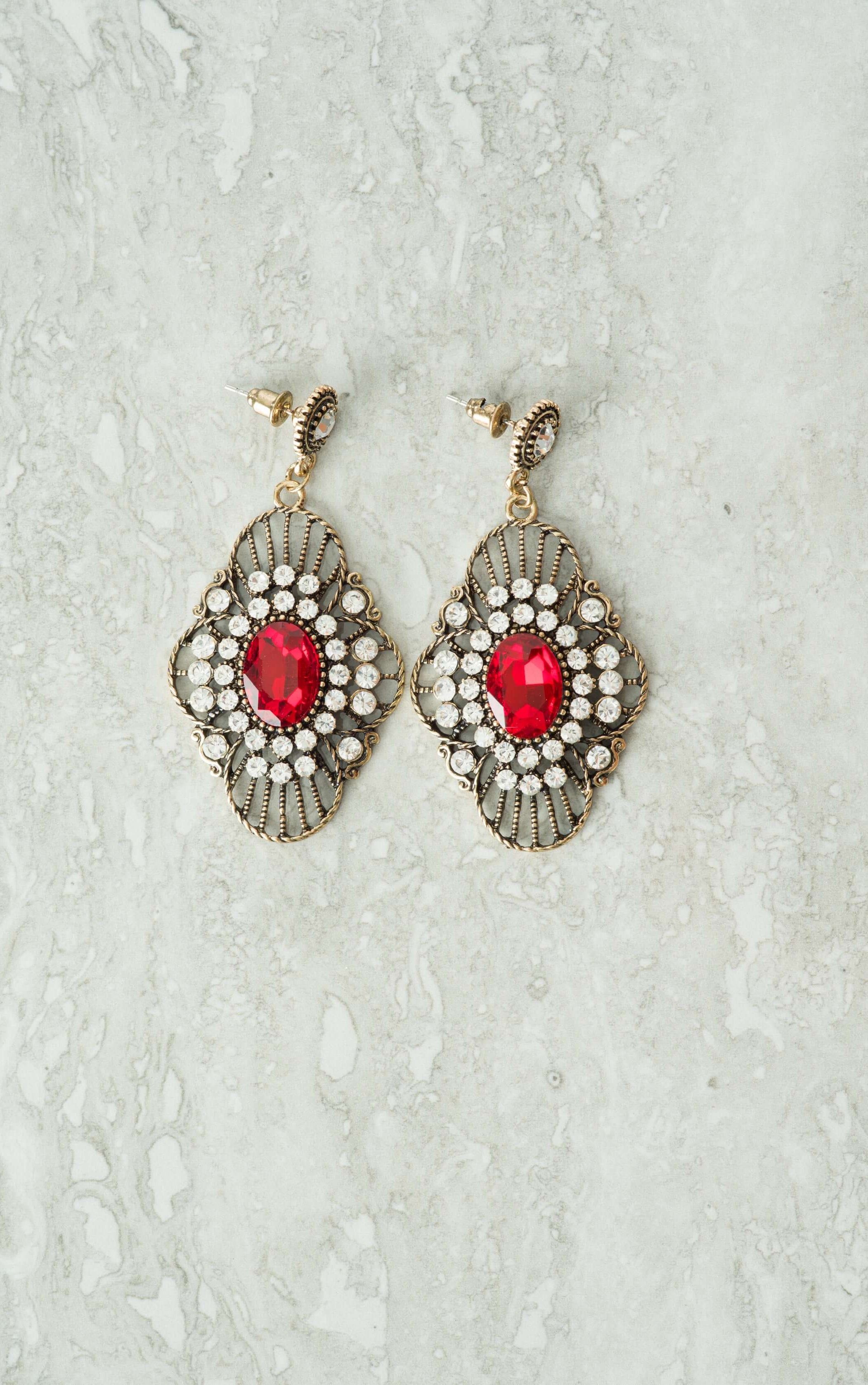 Amara red earrings Kabayare