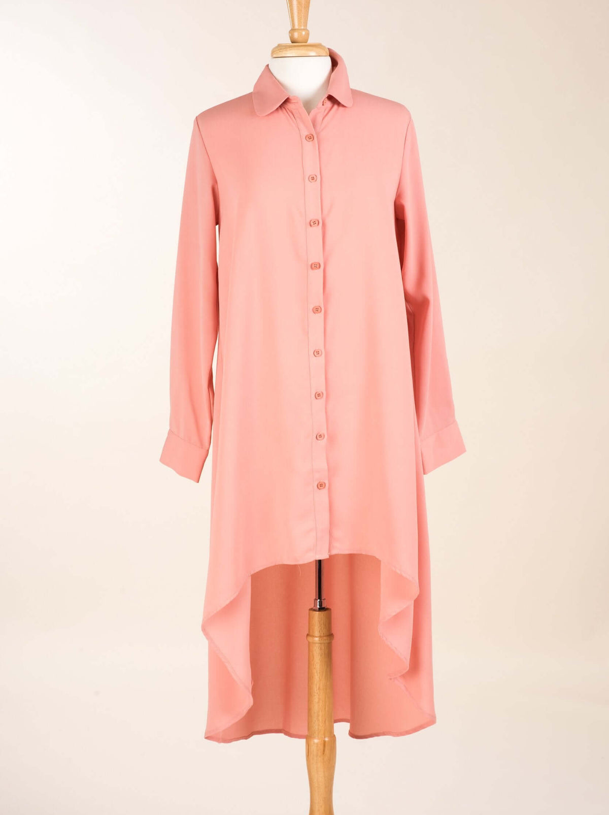 Amira Crepe button Down Hi-Low Top Kabayare