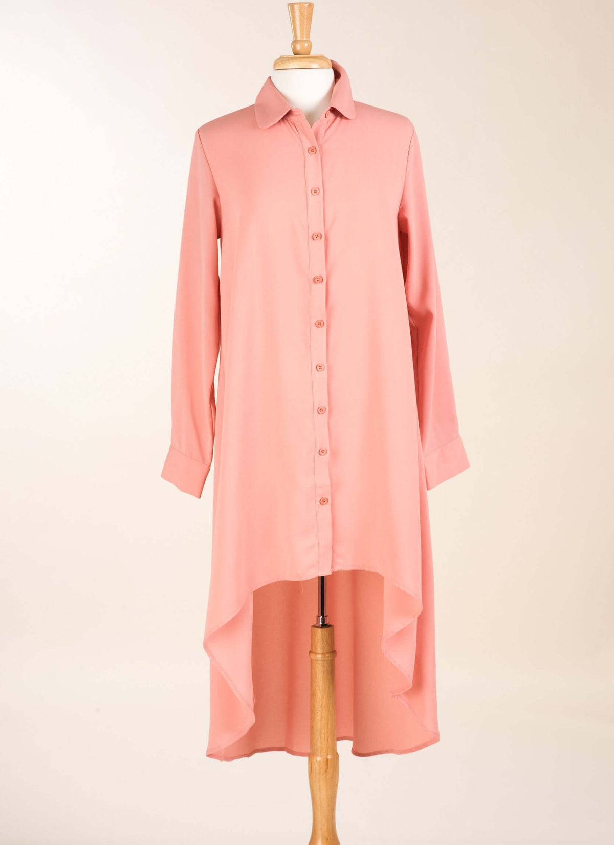 Amira Crepe button Down Hi-Low Top Kabayare