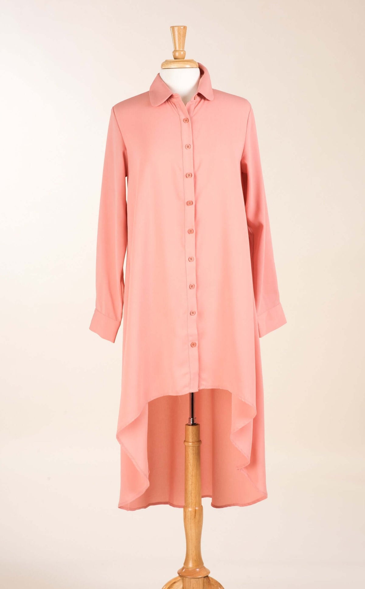 Amira Crepe button Down Hi-Low Top Kabayare