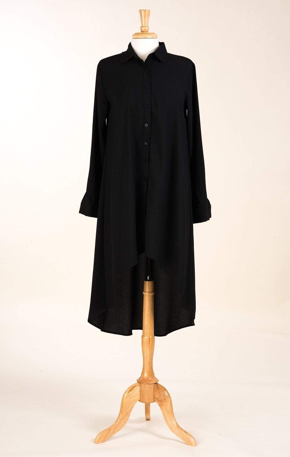 Amira Crepe button Down Hi-Low Top Kabayare