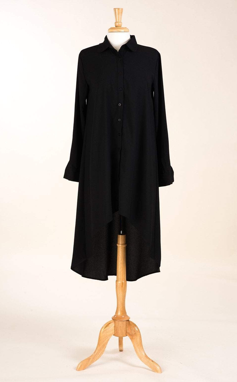 Amira Crepe button Down Hi-Low Top Kabayare