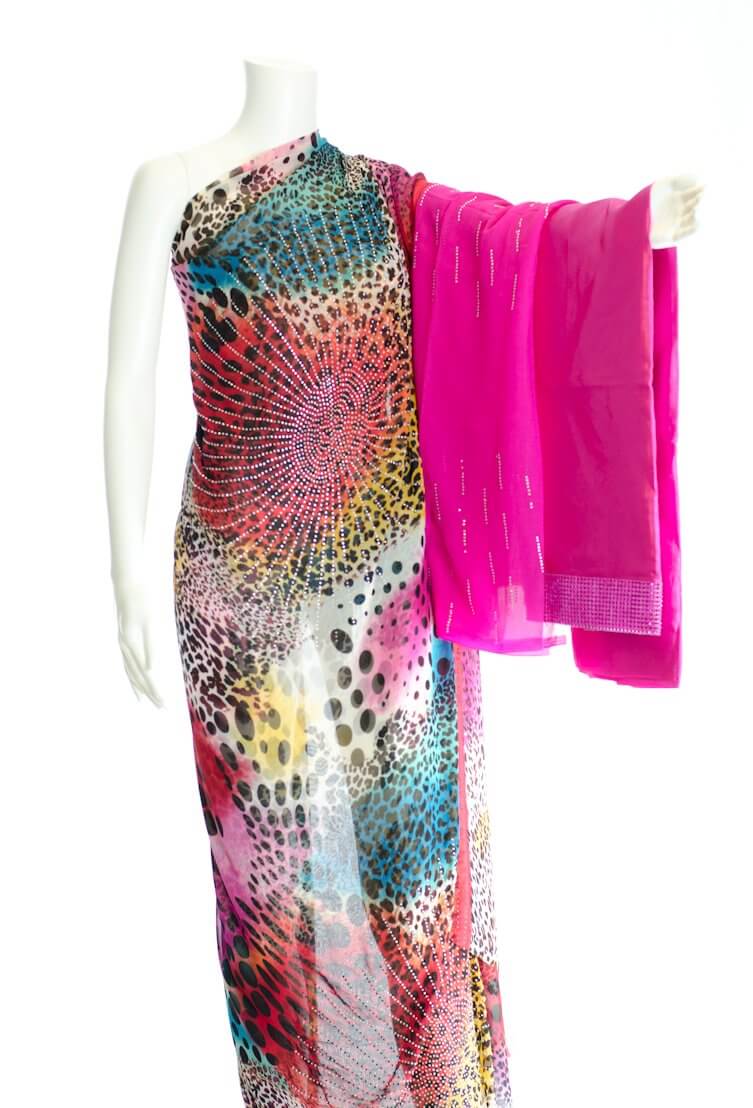 Animal Print Silk Chiffon Dirac Kabayare