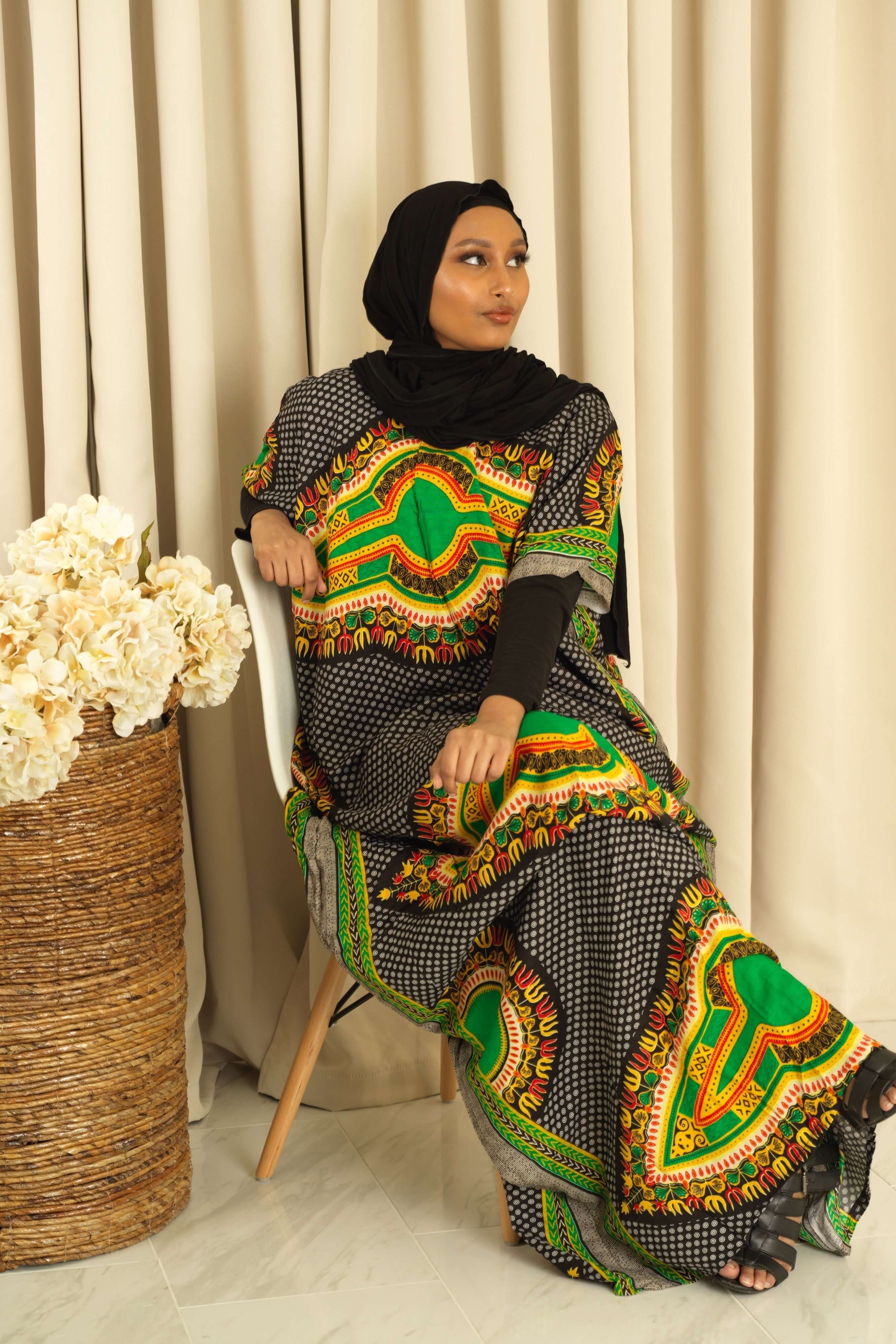 Ankara Vibes Floral Print Bati Dress Kabayare
