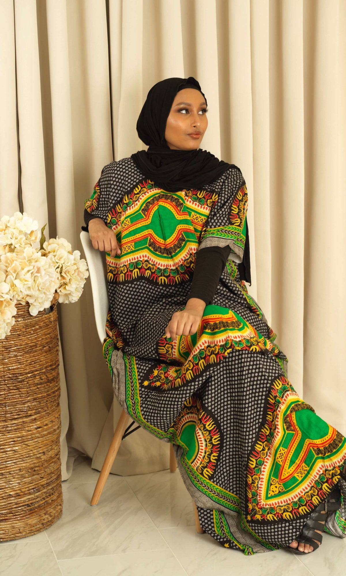 Ankara Vibes Floral Print Bati Dress Kabayare