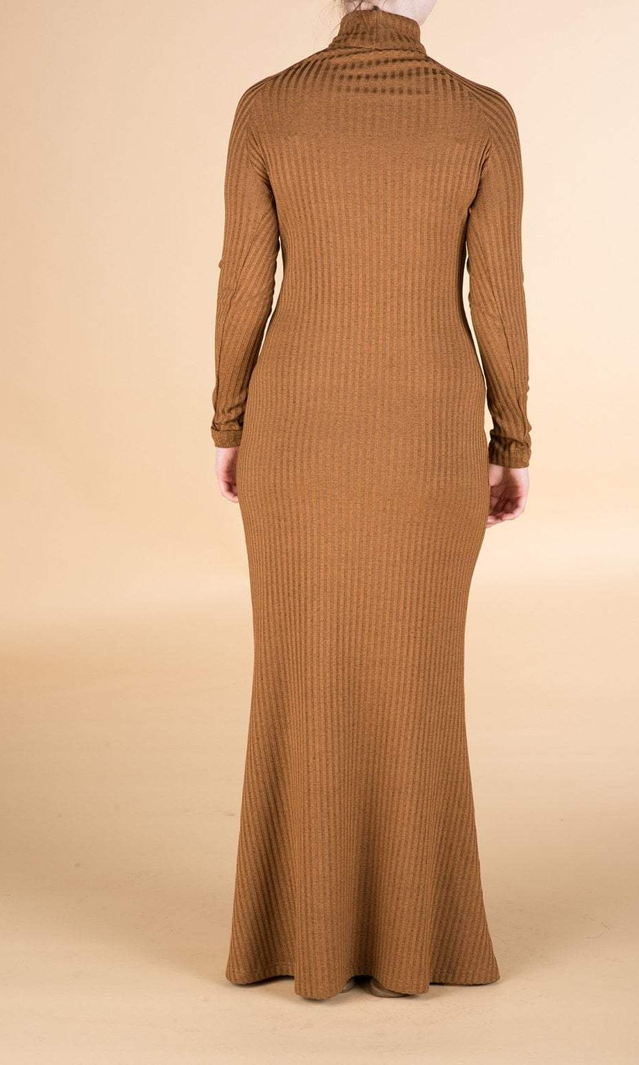 Apple Cider Turtle-neck long sleeve Maxi dress Kabayare