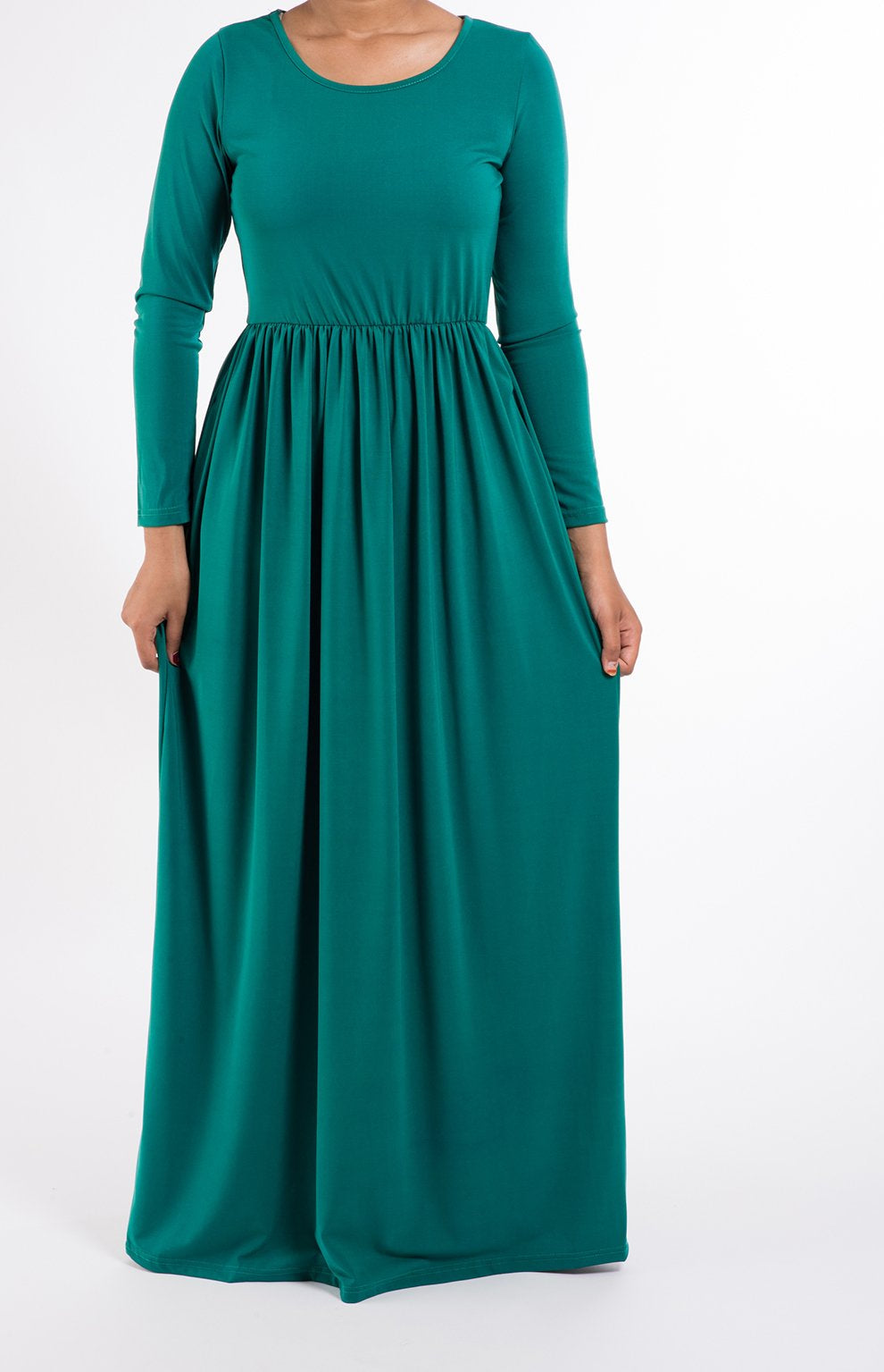 Aquamarine Milk silk Maxi dress (SOFT) Kabayare