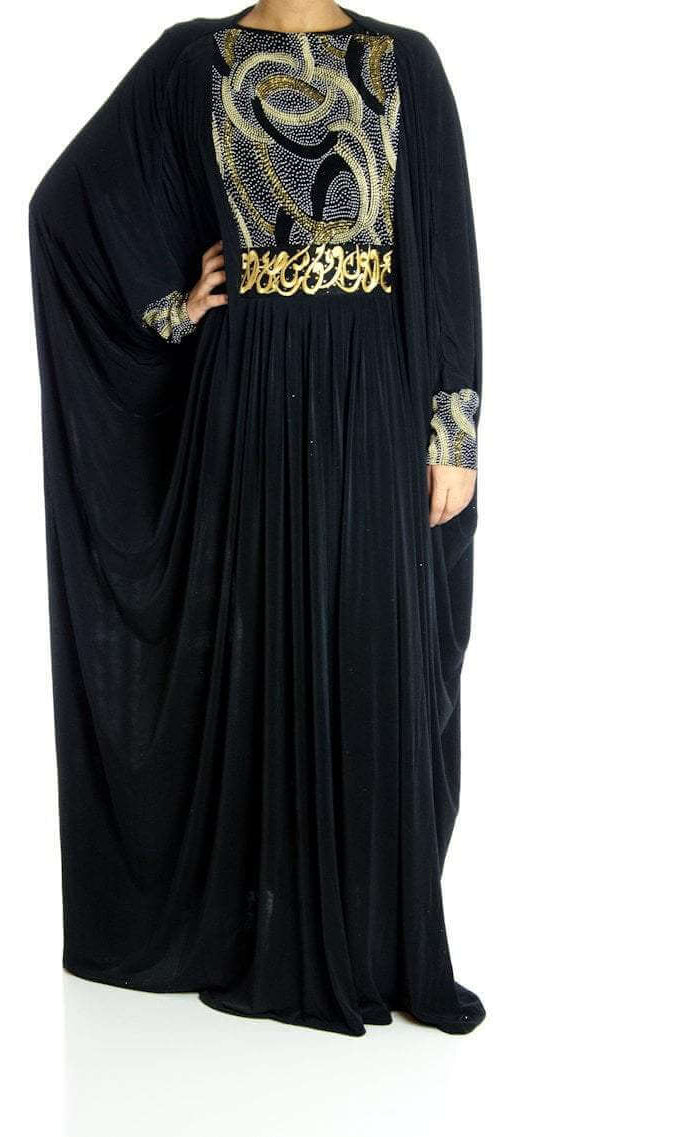 Arabian Butterfly Jersey Abaya Kabayare