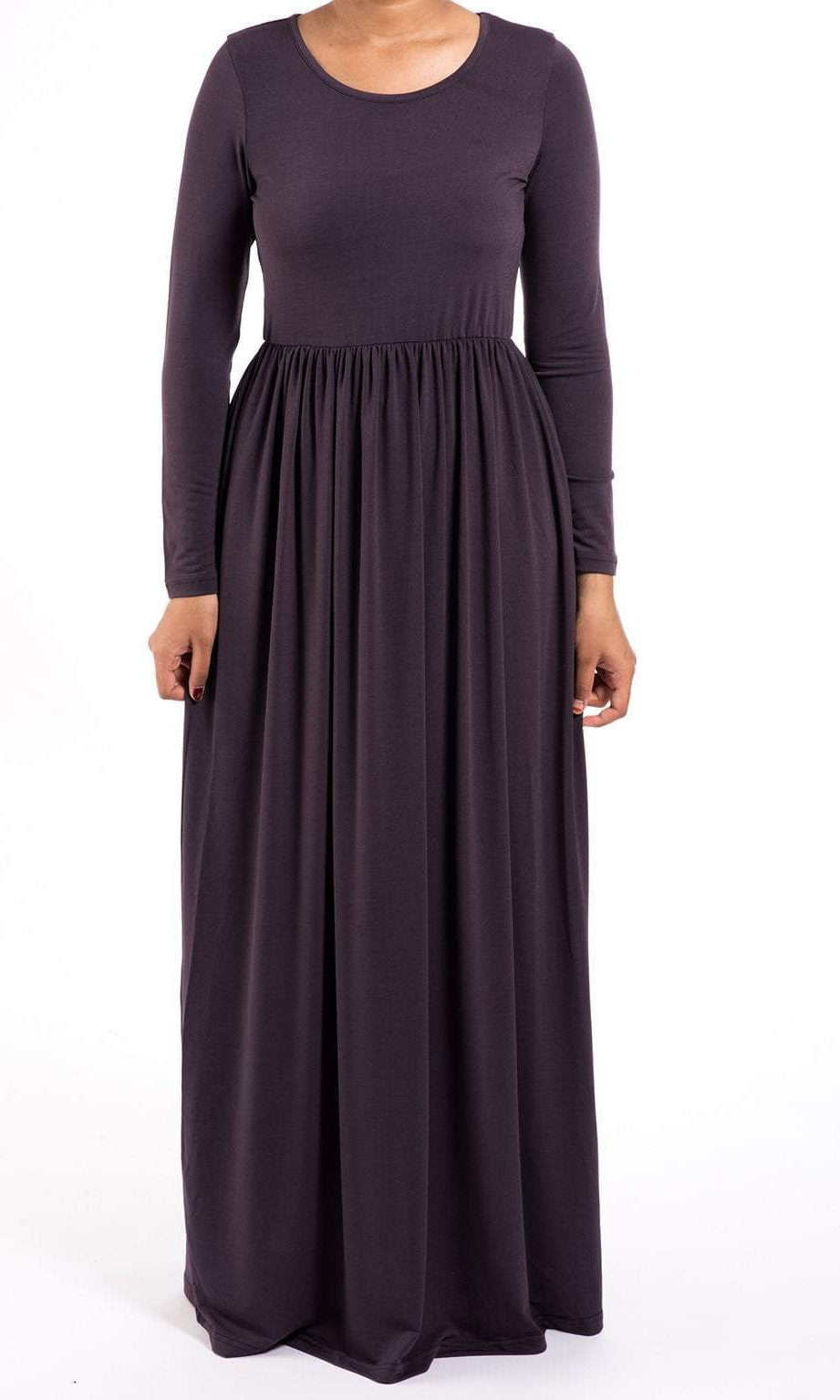 Auburn Milk Silk Maxi Dress / Pockets Kabayare