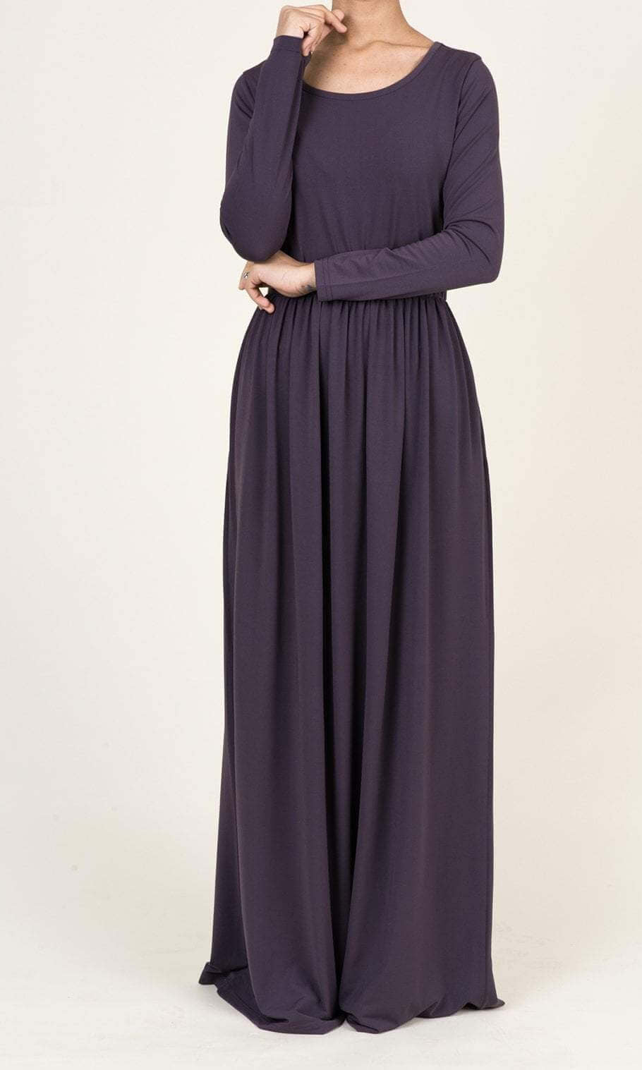 Auburn Milk Silk Maxi Dress / Pockets Kabayare