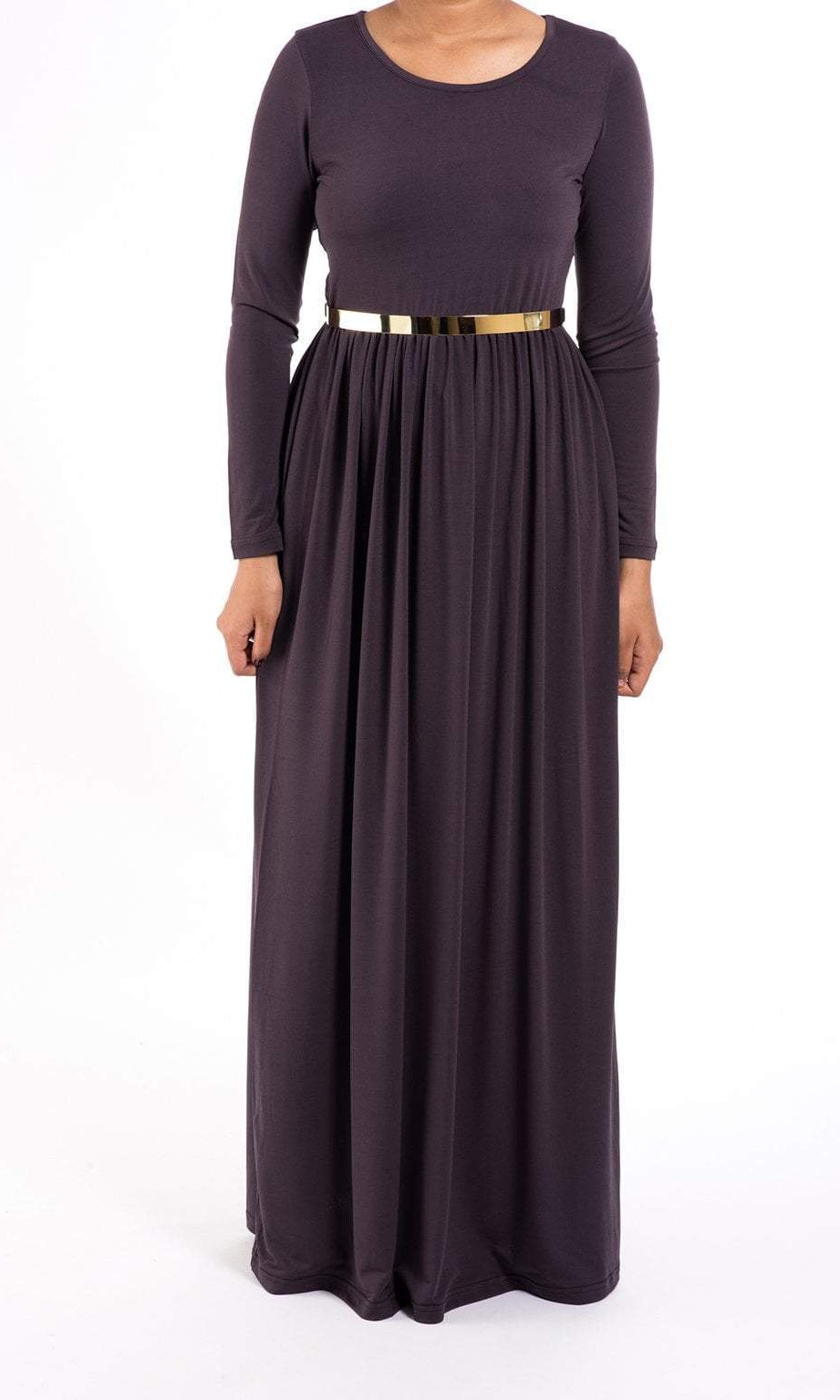 Auburn Milk Silk Maxi Dress / Pockets Kabayare