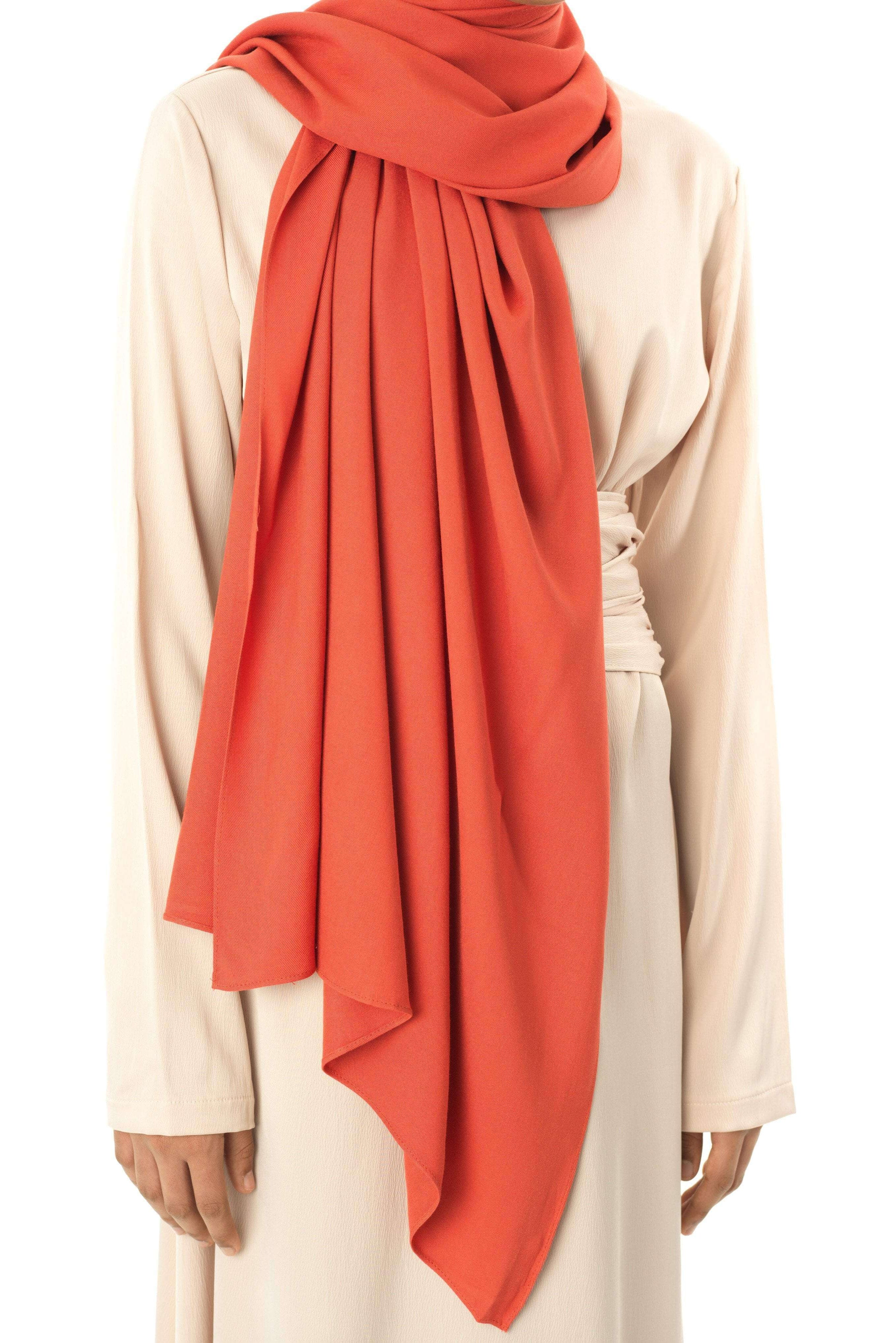 Auburn Orange Premium Rayon Hijab Kabayare