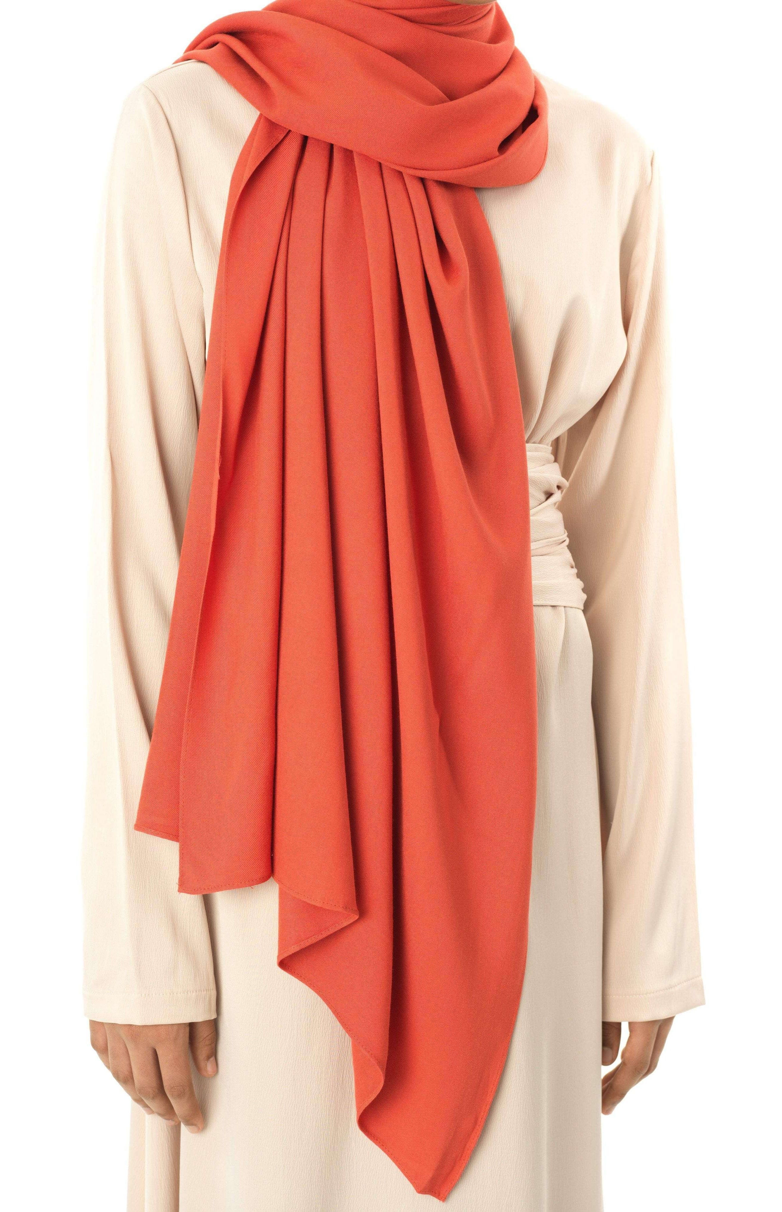 Auburn Orange Premium Rayon Hijab Kabayare