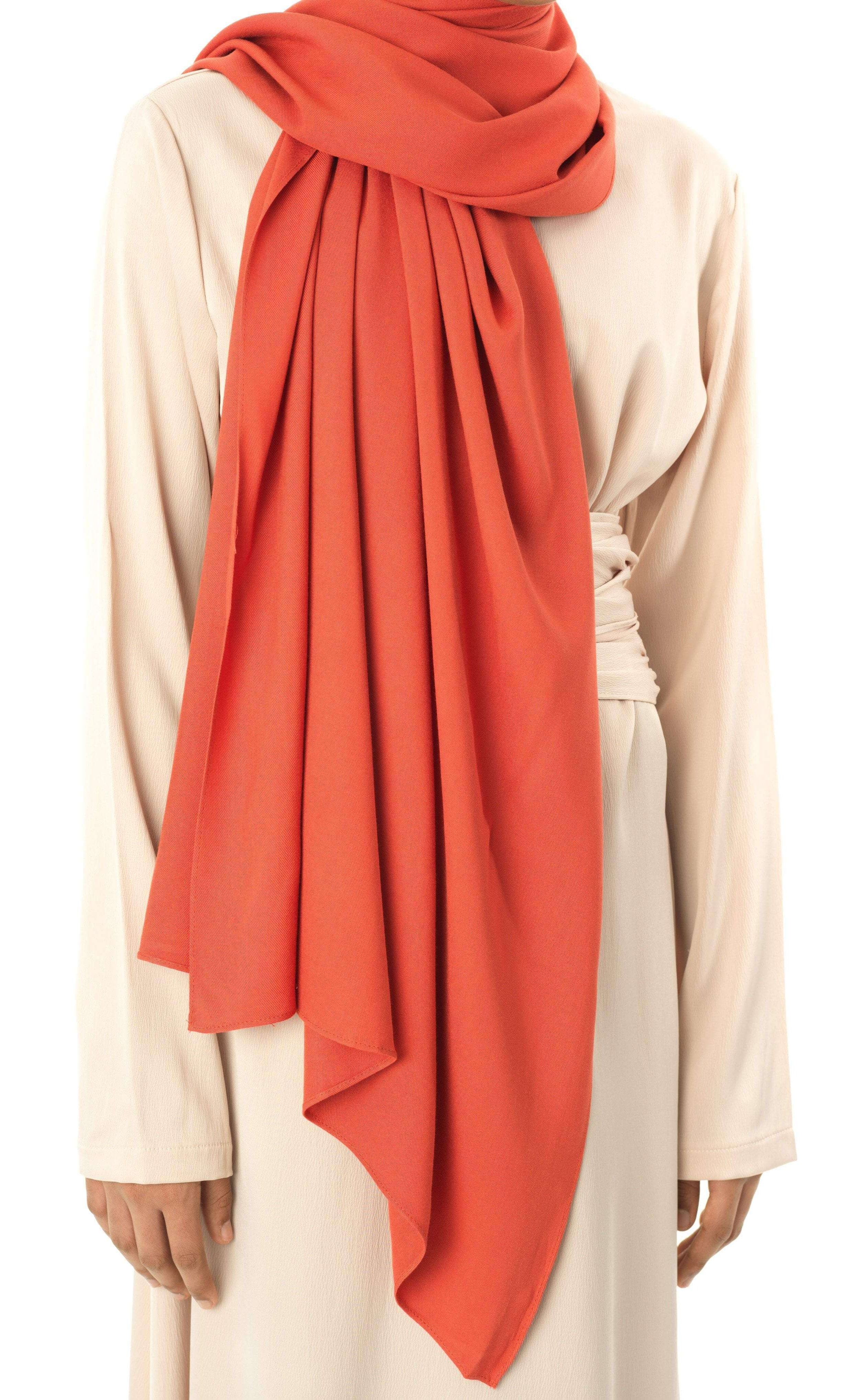 Auburn Orange Premium Rayon Hijab Kabayare