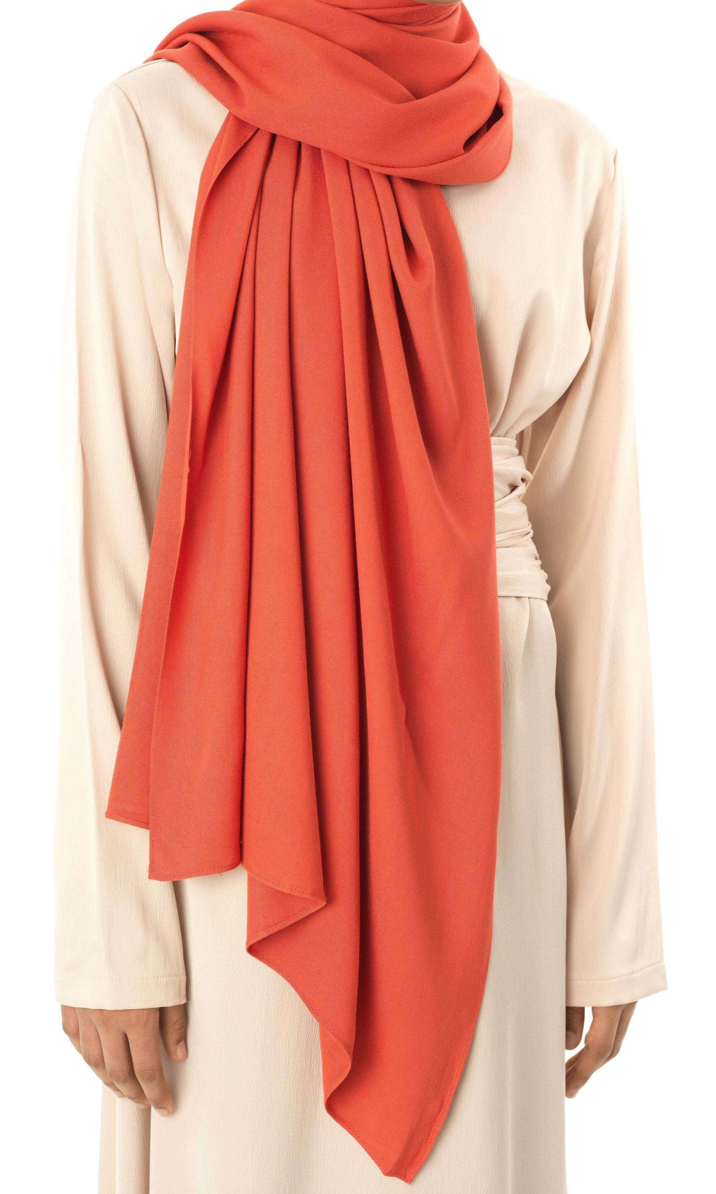 Auburn Orange Premium Rayon Hijab Kabayare