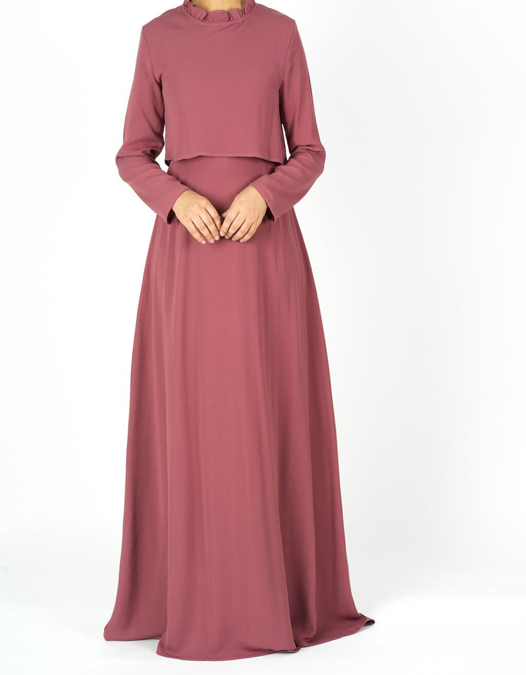 Aurora Crepe high neck crop dress Kabayare