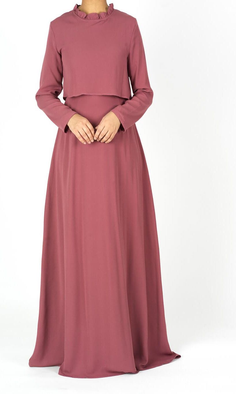 Aurora Crepe high neck crop dress Kabayare
