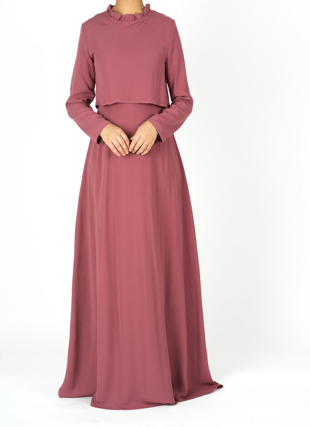 Aurora Crepe high neck crop dress Kabayare