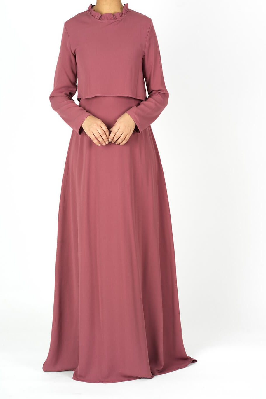 Aurora Crepe high neck crop dress Kabayare