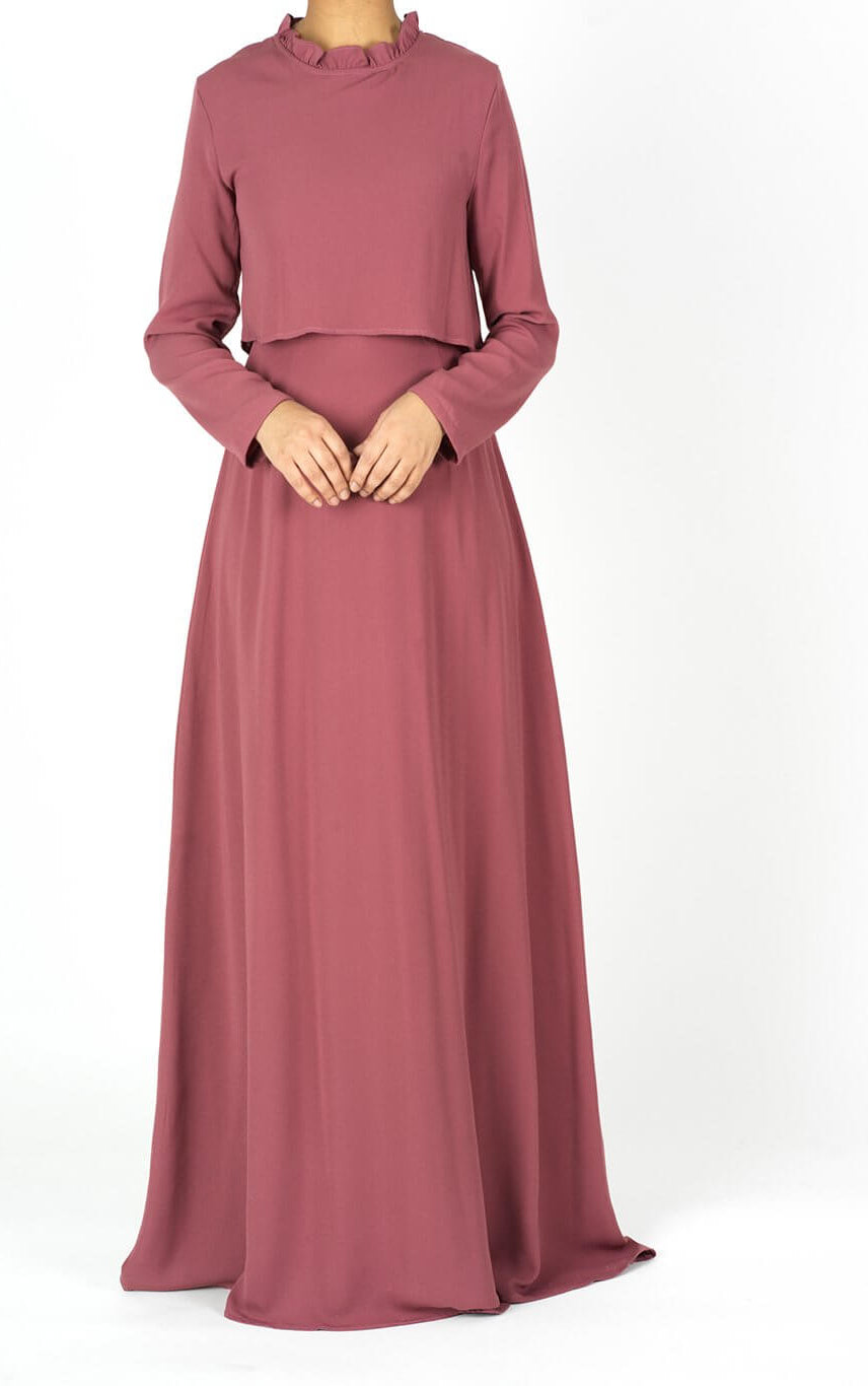 Aurora Crepe high neck crop dress Kabayare
