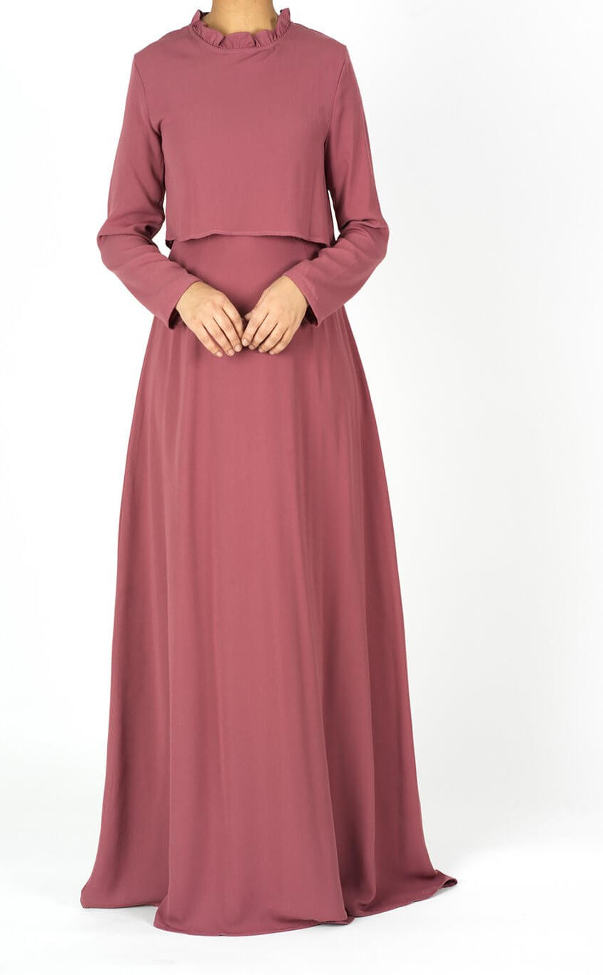 Aurora Crepe high neck crop dress Kabayare