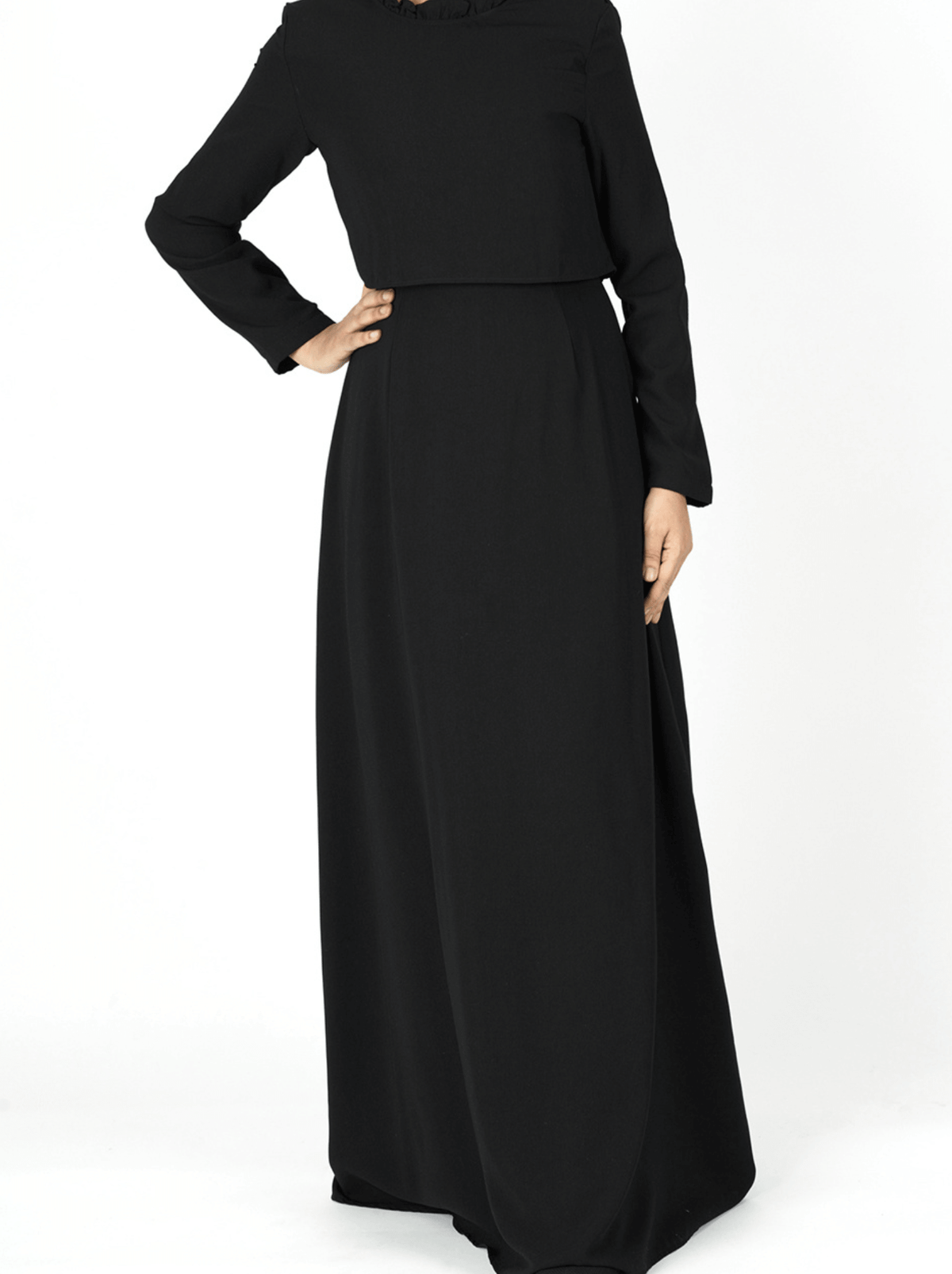 Aurora Crepe high neck crop dress Kabayare