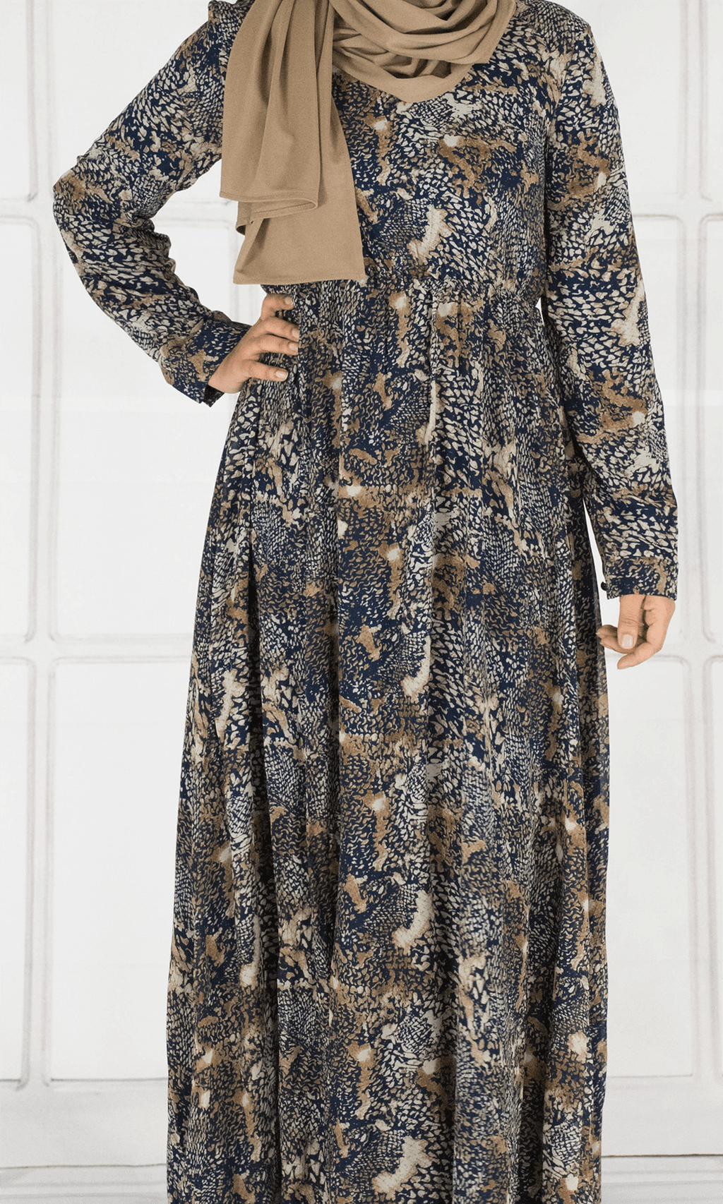autumn Print Maxi dress Kabayare