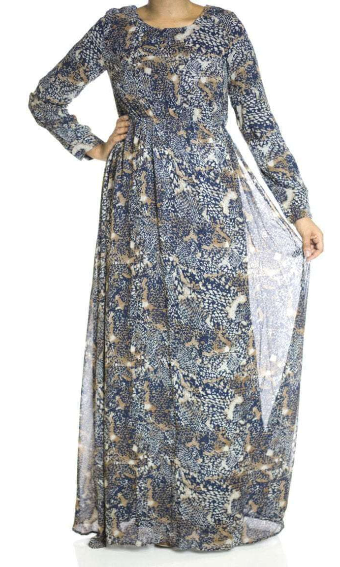 autumn Print Maxi dress Kabayare