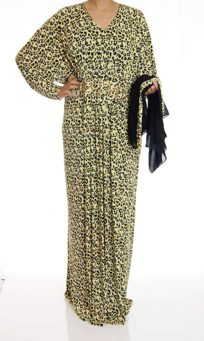 Ayne Butterfly Jersey Abaya Kabayare