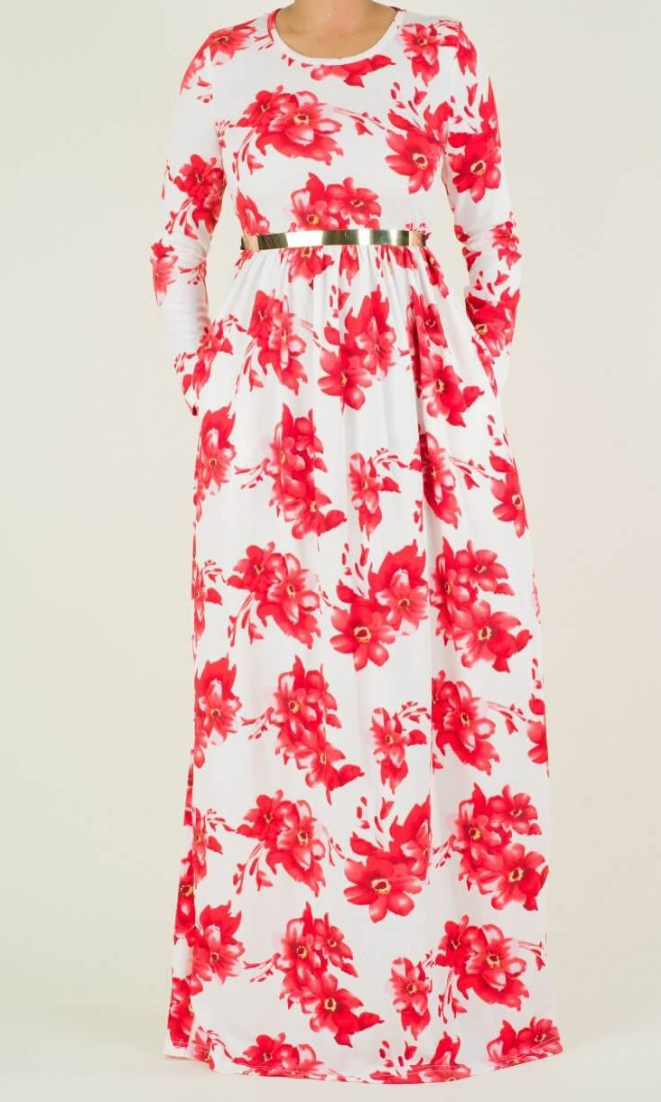 Azadeh Textured Print Dress Kabayare