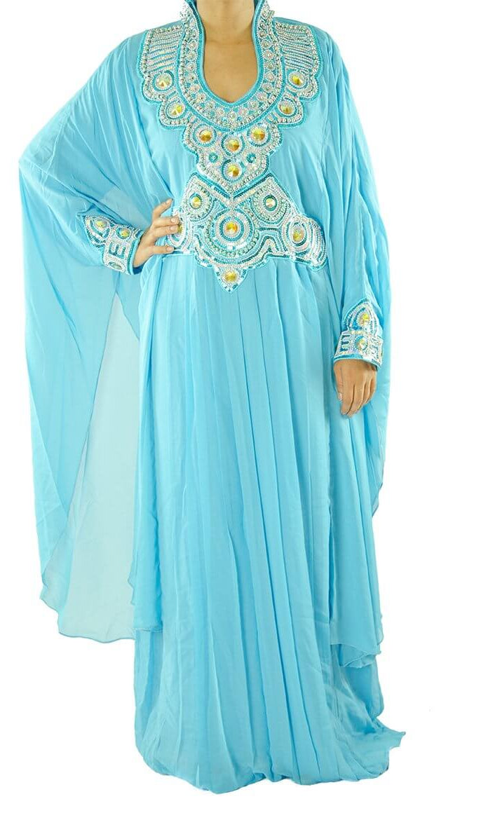 Baby Blue Fancy Jilabiya Kabayare
