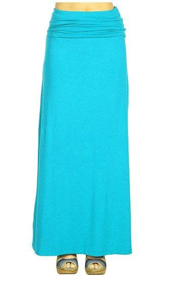 Baby Blue Jersey Maxi Skirt Kabayare