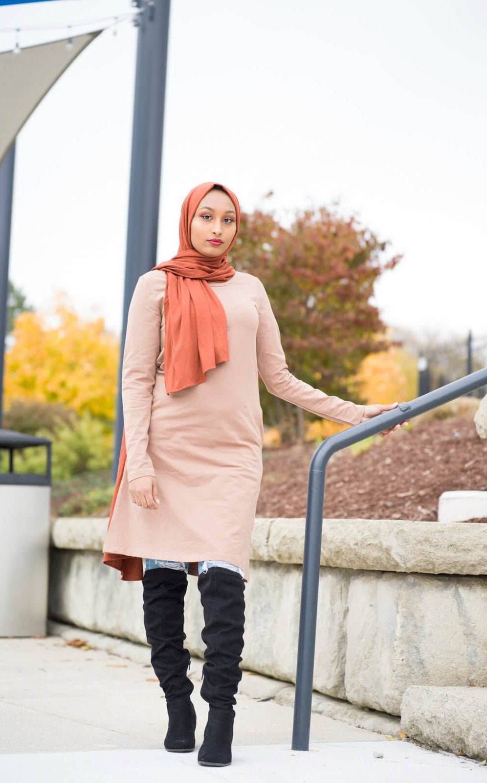 Basic Long sleeve cotton Midi top Kabayare