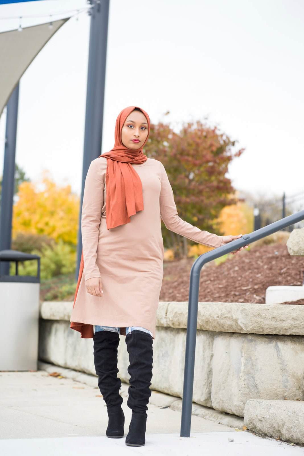 Basic Long sleeve cotton Midi top Kabayare