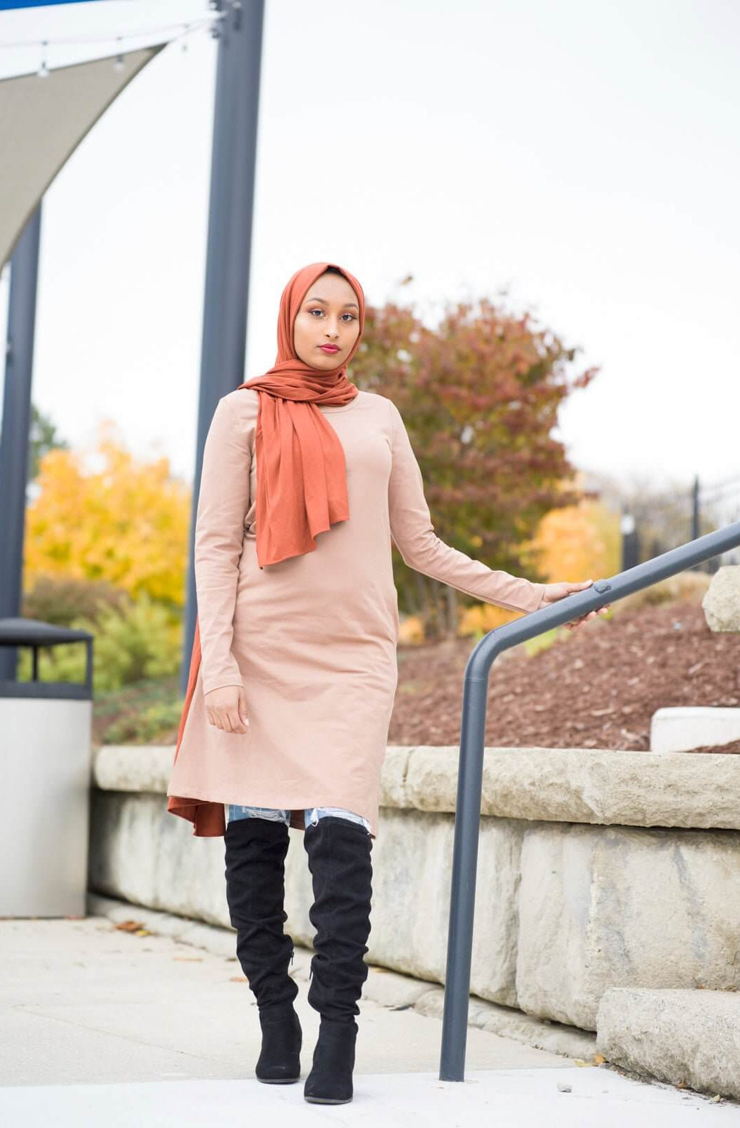 Basic Long sleeve cotton Midi top Kabayare