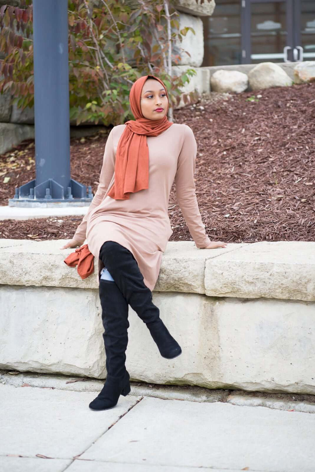 Basic Long sleeve cotton Midi top Kabayare