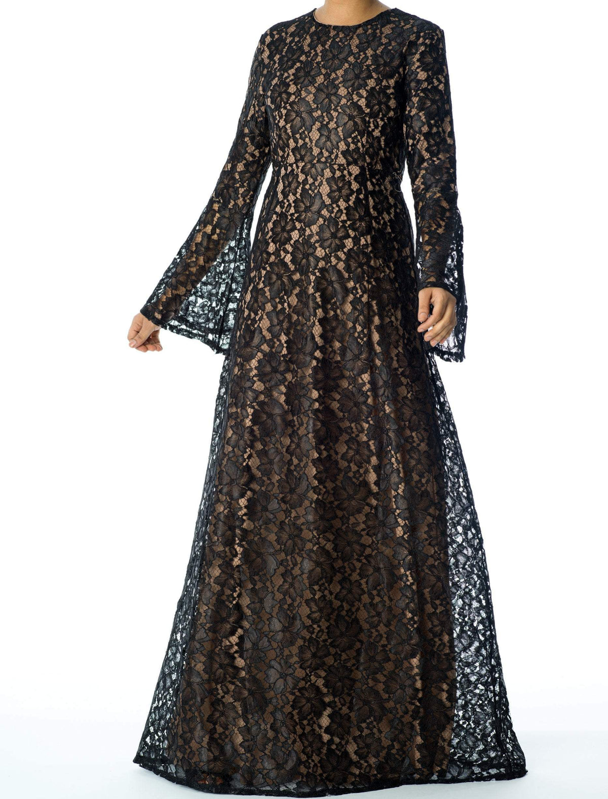Bella Bell Sleeve lace Maxi dress Kabayare