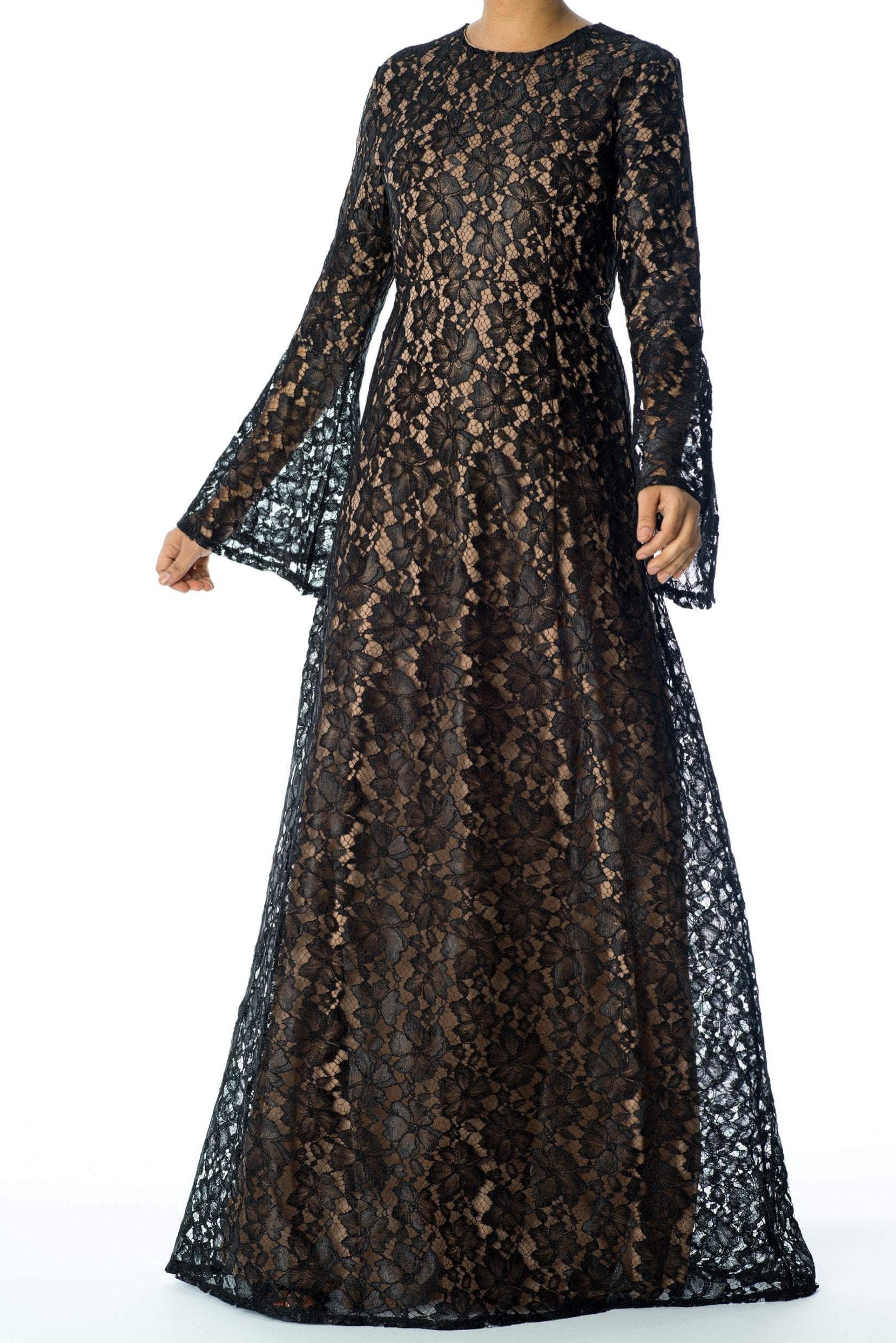 Bella Bell Sleeve lace Maxi dress Kabayare