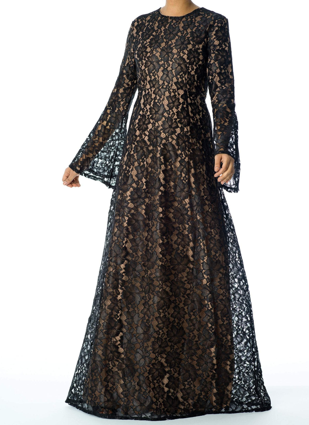 Bella Bell Sleeve lace Maxi dress Kabayare