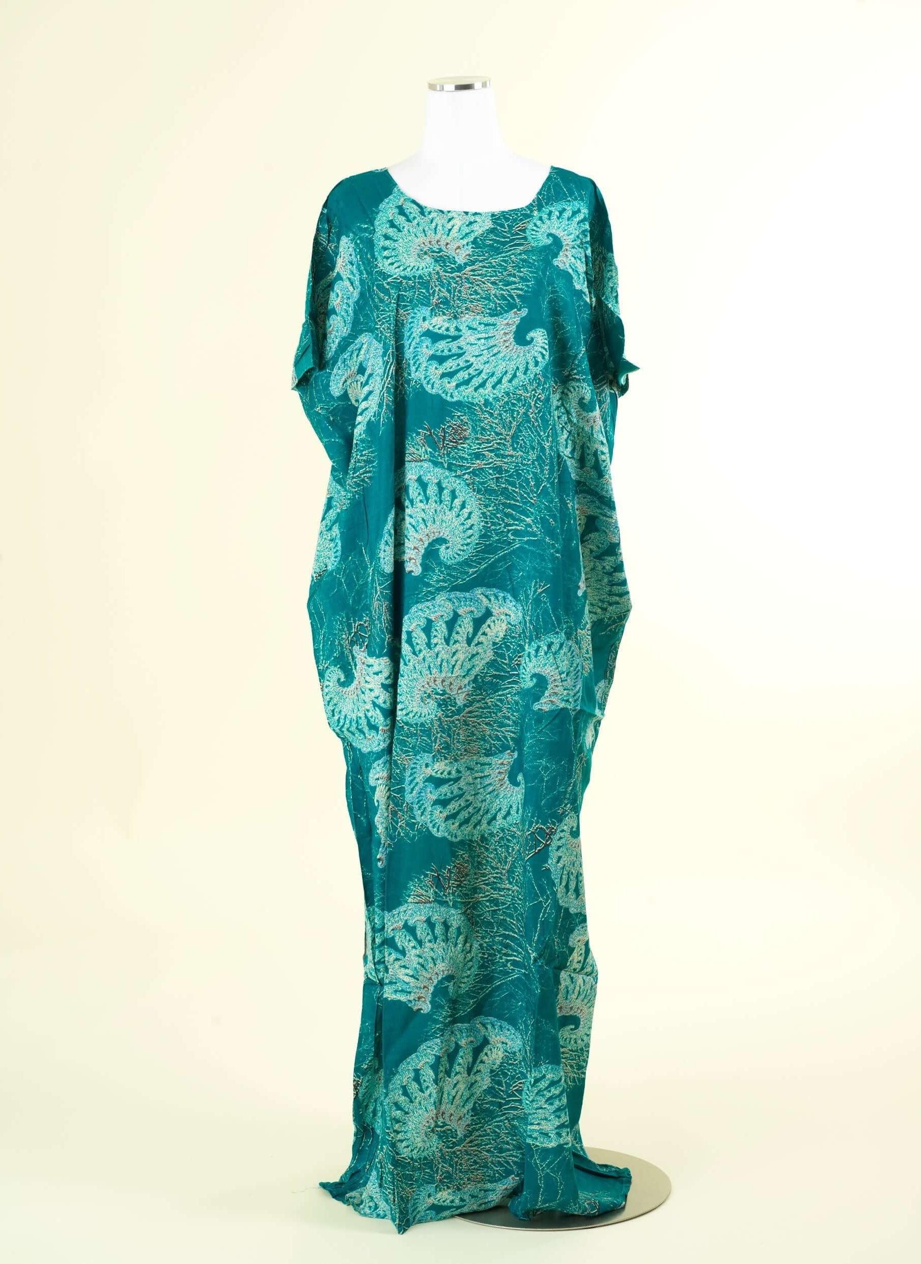 between teals print bati dress Kabayare