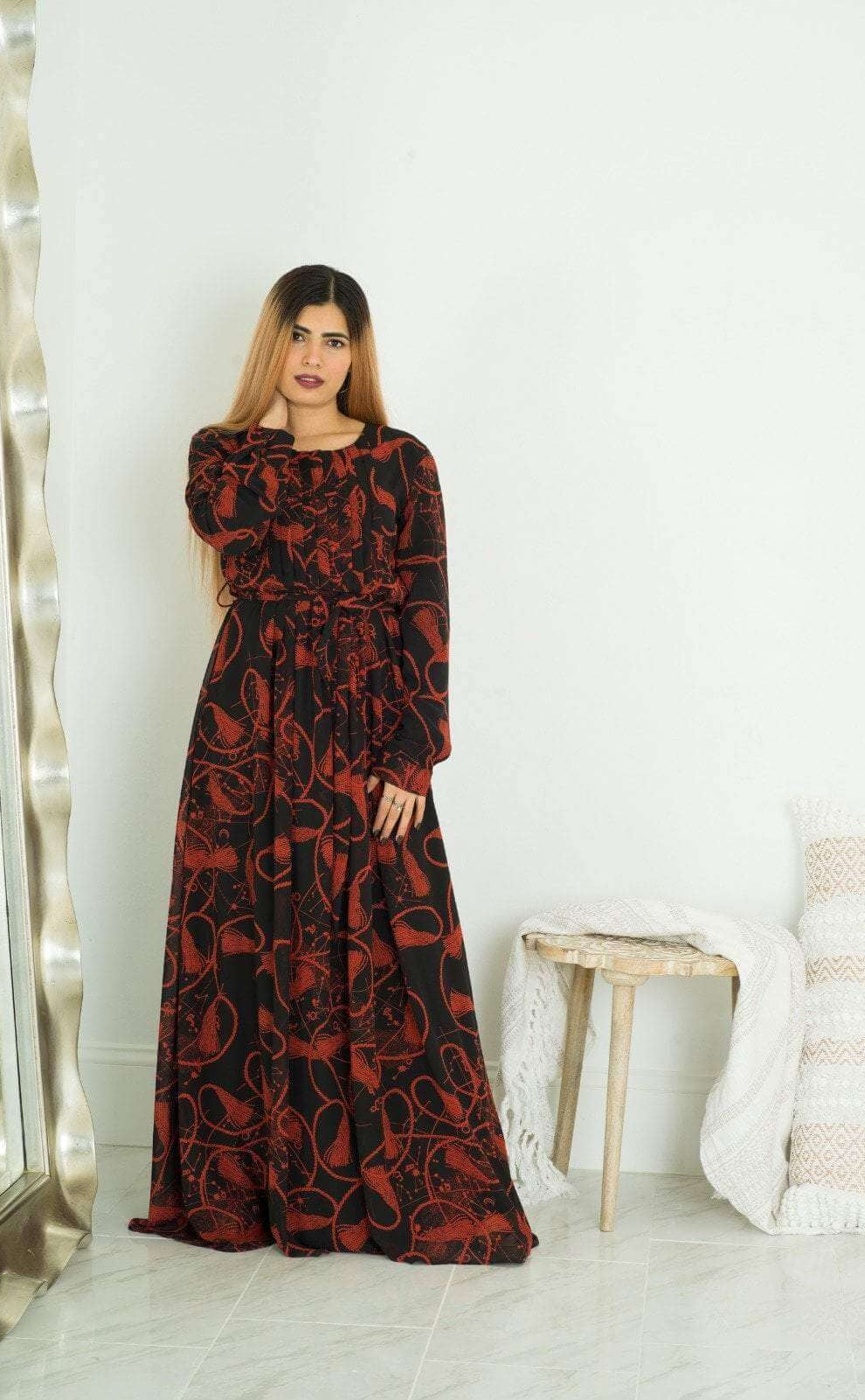 Black and Red Essence of Style dress Kabayare