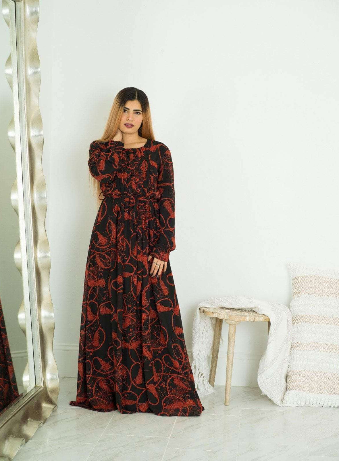 Black and Red Essence of Style dress Kabayare