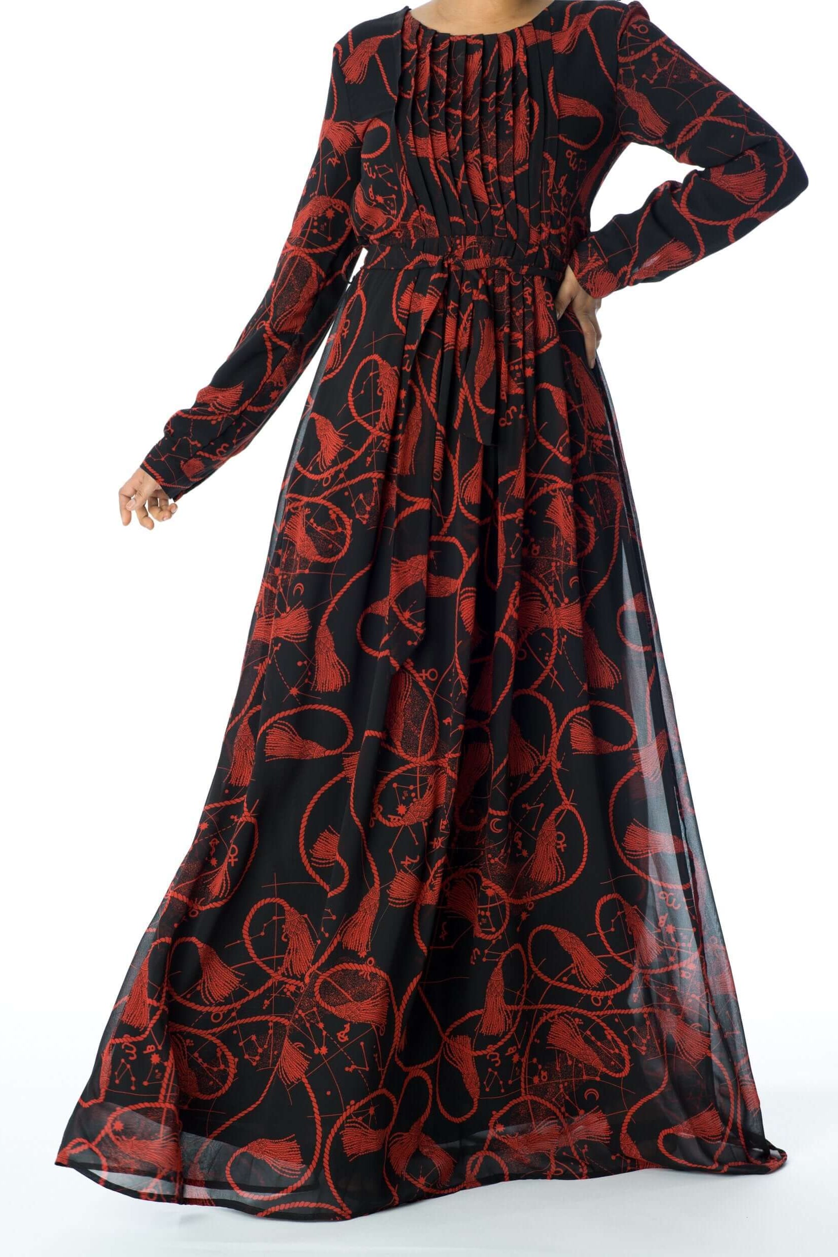 Black and Red Essence of Style dress Kabayare