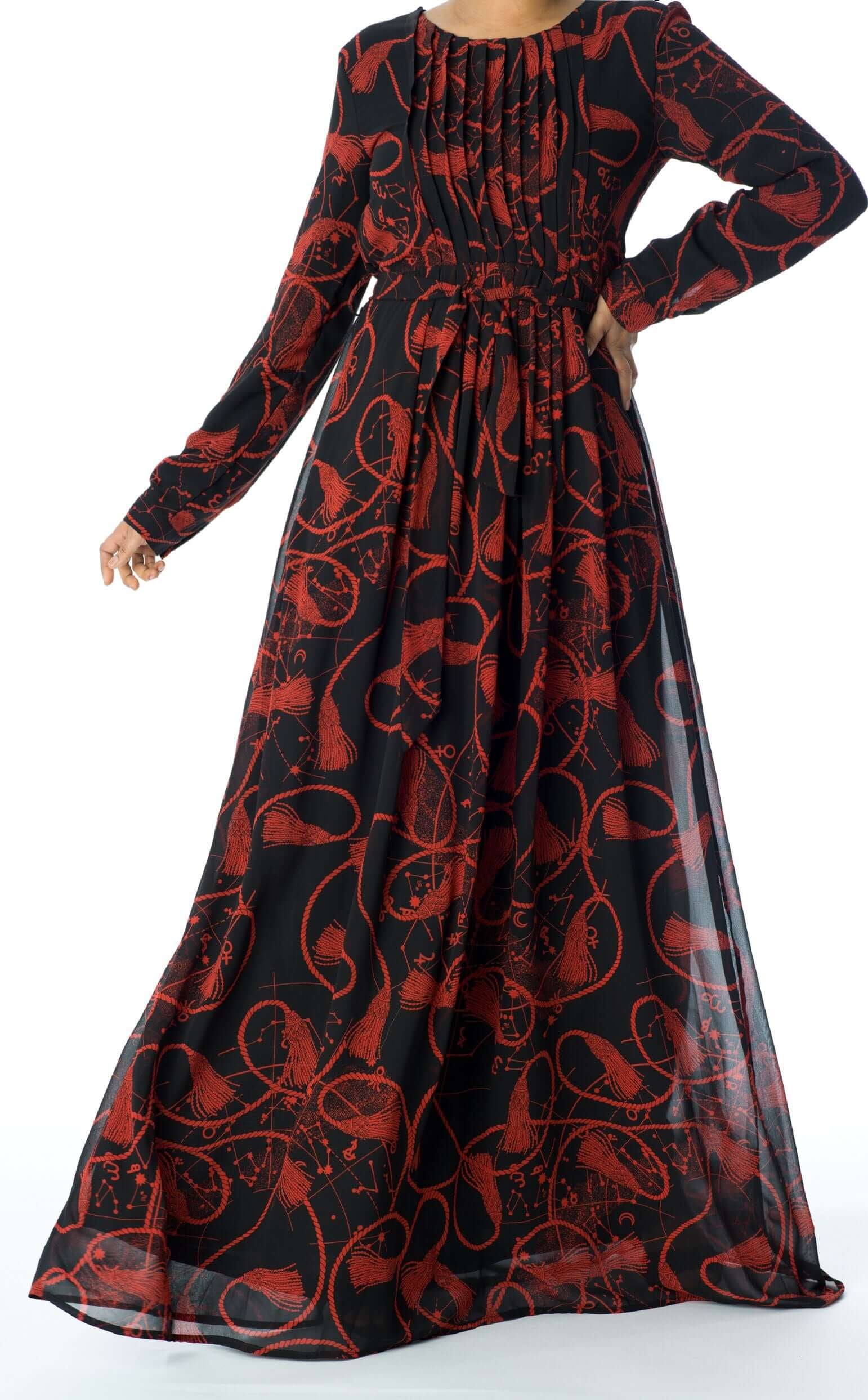 Black and Red Essence of Style dress Kabayare