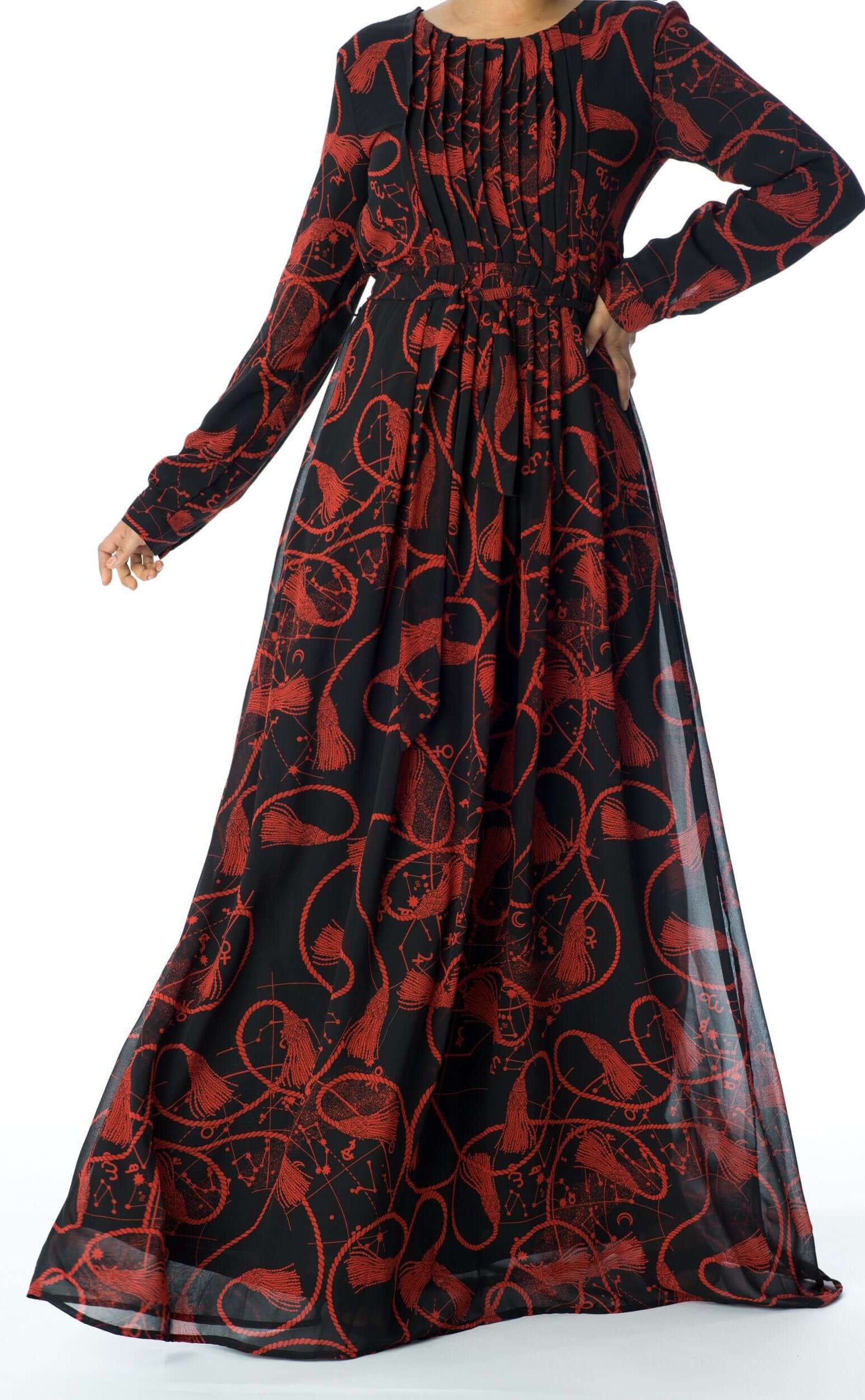 Black and Red Essence of Style dress Kabayare