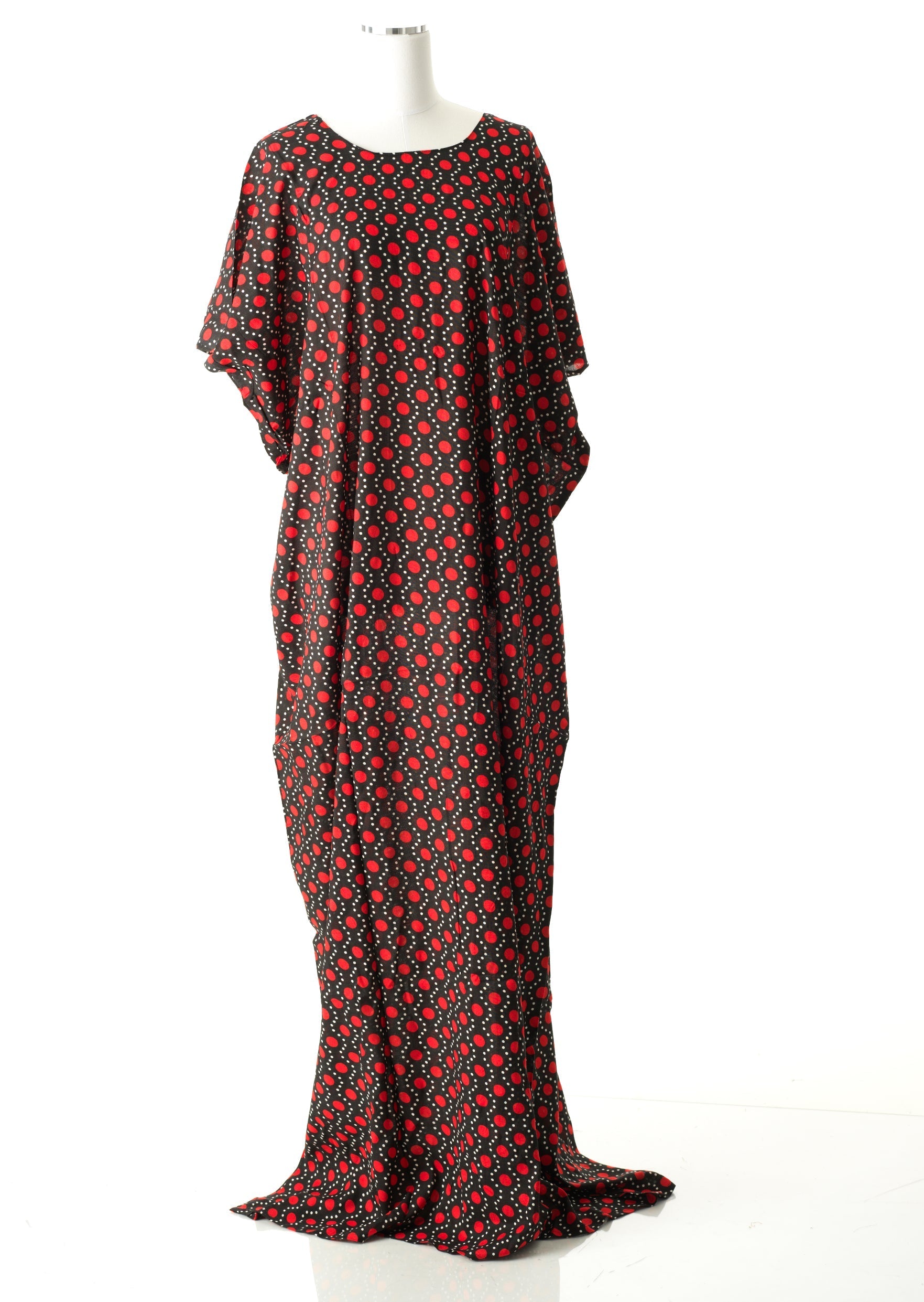 Black and red New Polka bati dress Kabayare