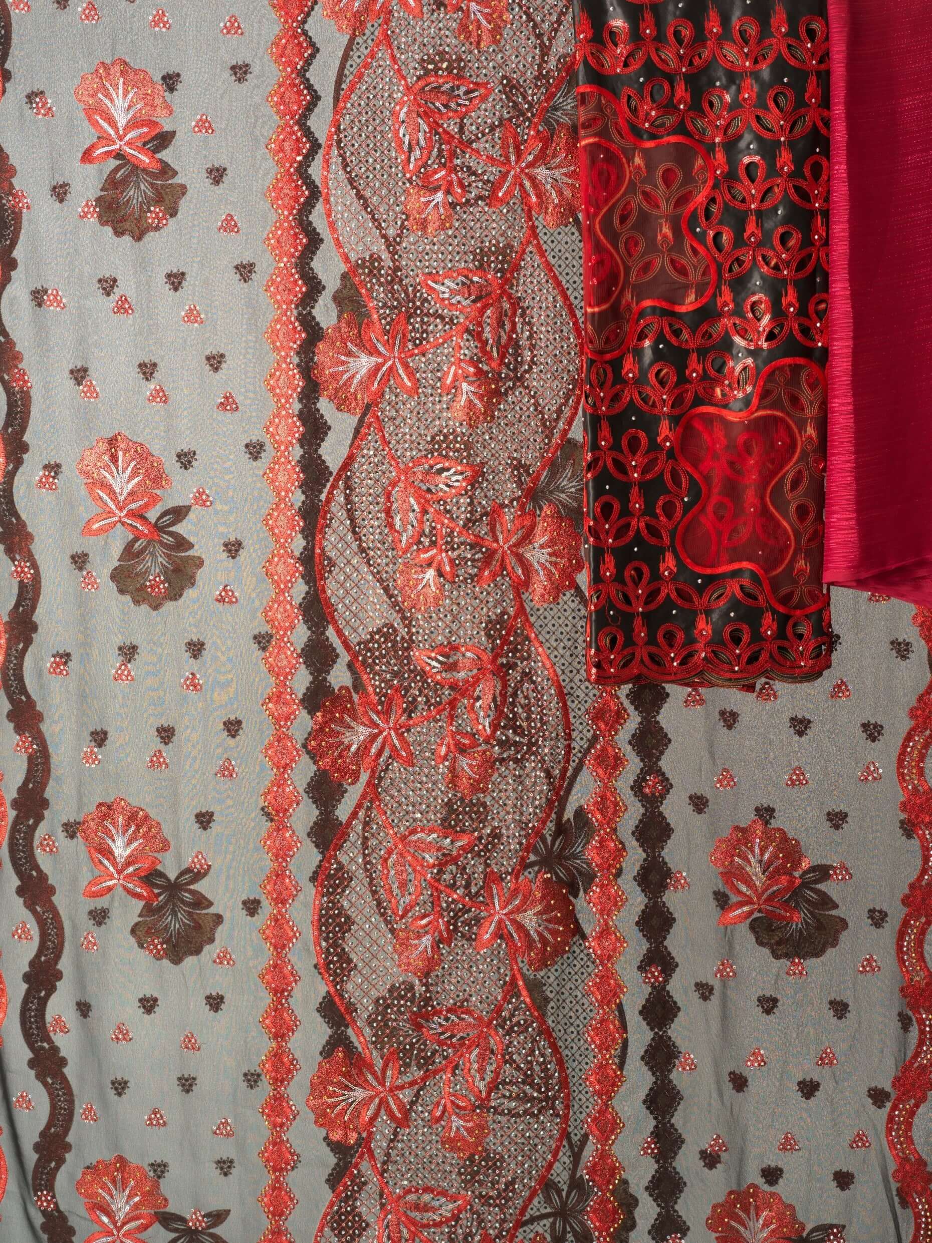 Black and Red saree Dirac set Kabayare