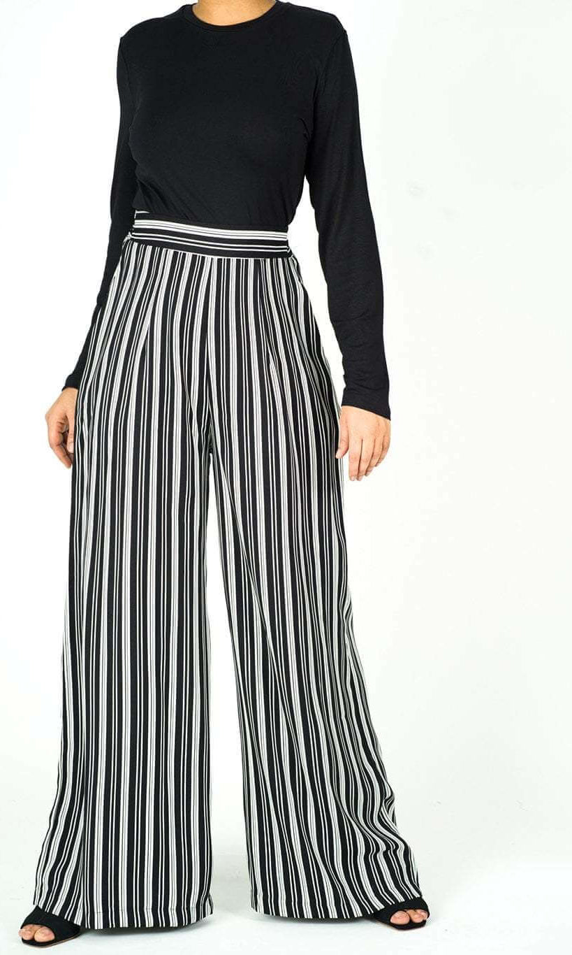 Black and white stripe pants Kabayare