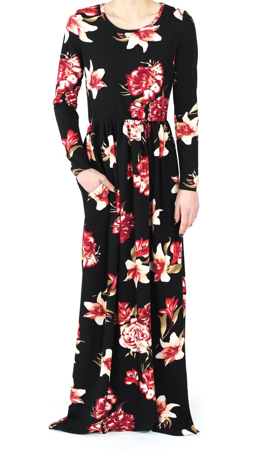 Black Bella Textured Print Dress Kabayare
